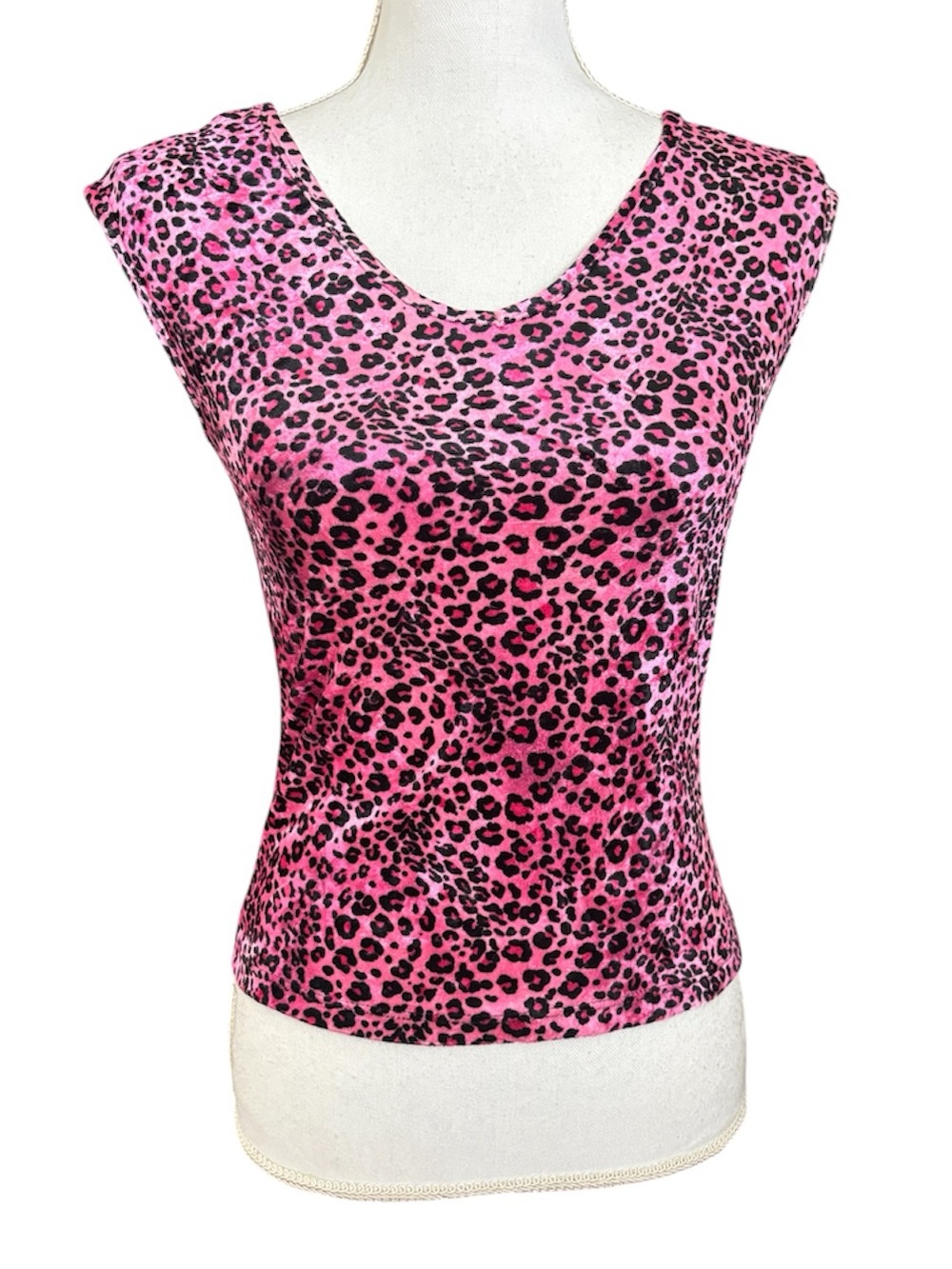 Eye Candy Vintage Y2K Pink Leopard Top